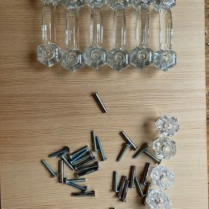 Glass drawer and cabinet pulls.